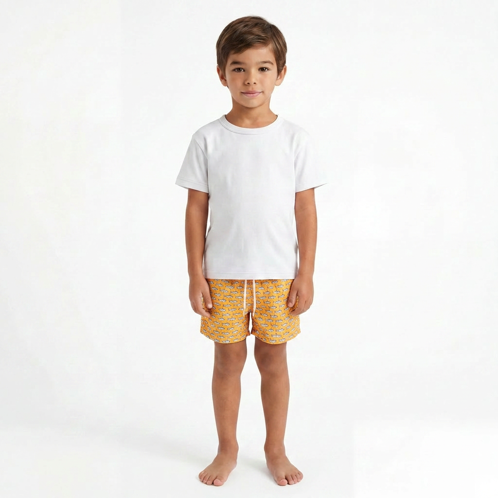 MC2 SAINT BARTH - SHORT DE BAIN - ORANGE - 6 ANS