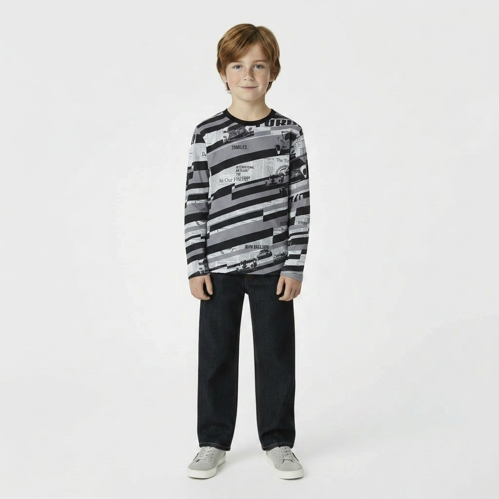 JOHN GALLIANO - T-SHIRT - GRIS, NOIR - 8 ANS