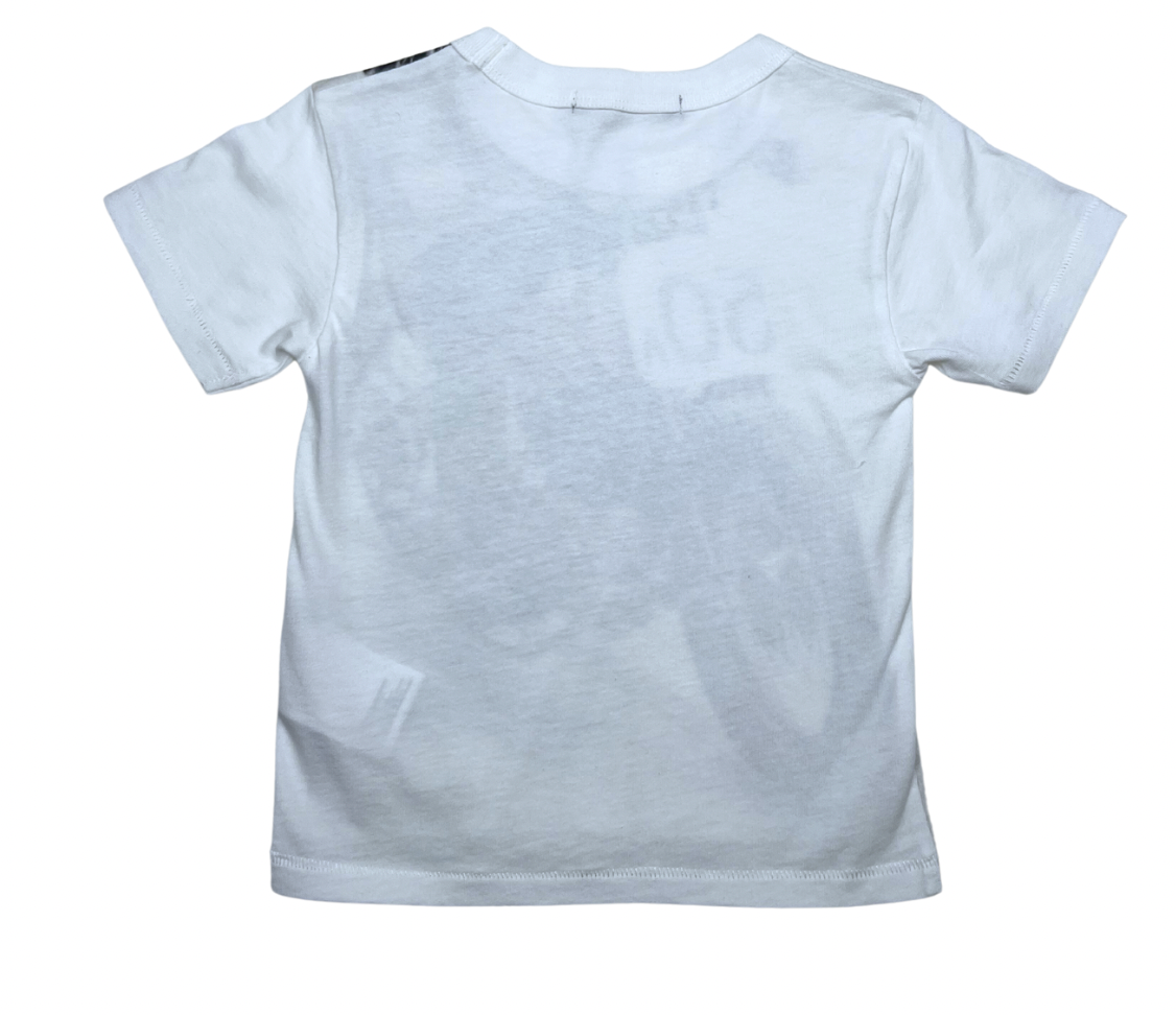 FINGER IN THE NOSE - T-shirt blanc moto - 2/3ans