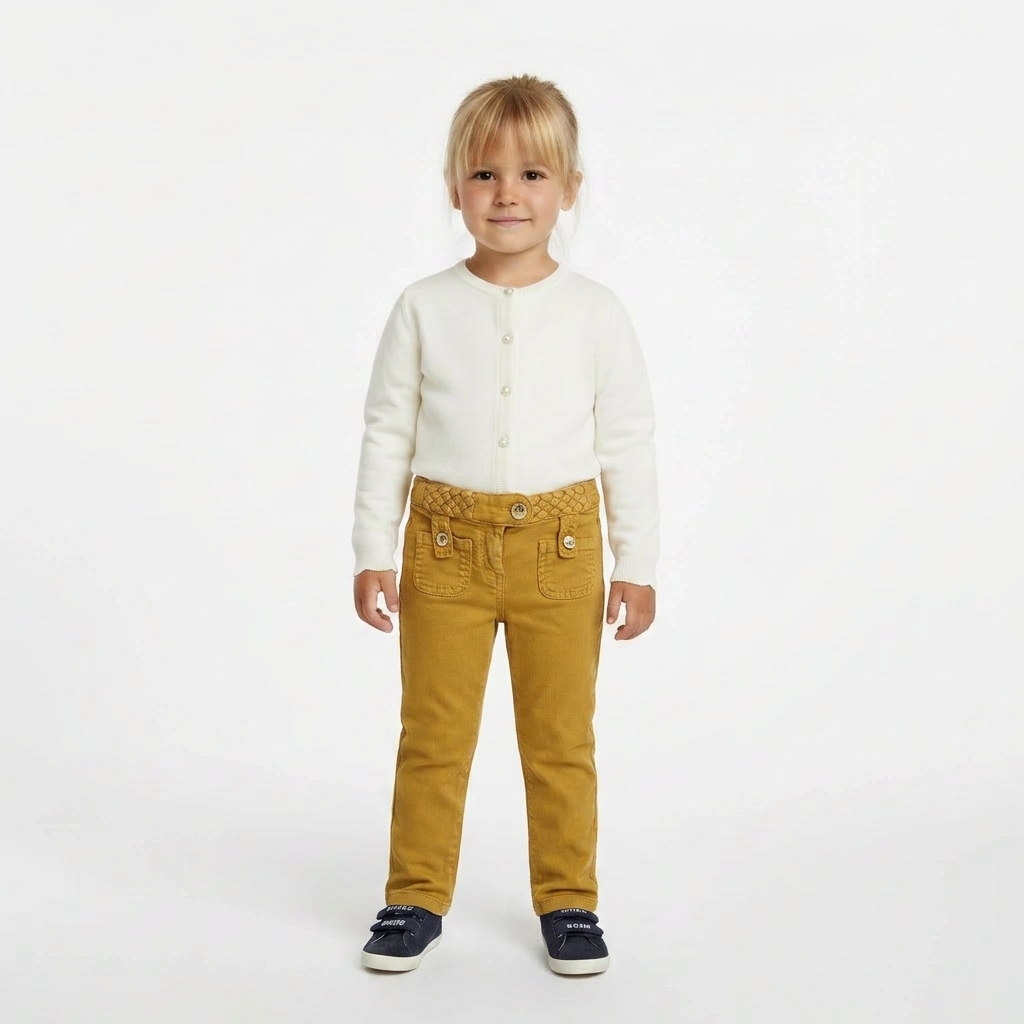 CHLOÉ - PANTALON - ORANGE, JAUNE - 3 ANS
