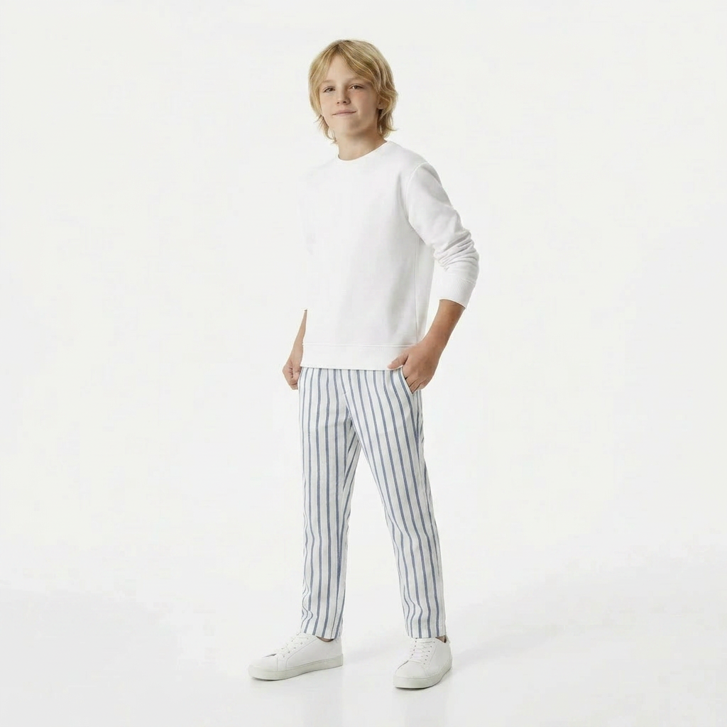 SCOTCH & SODA - PANTALON - BLANC, BLEU - 10 ANS