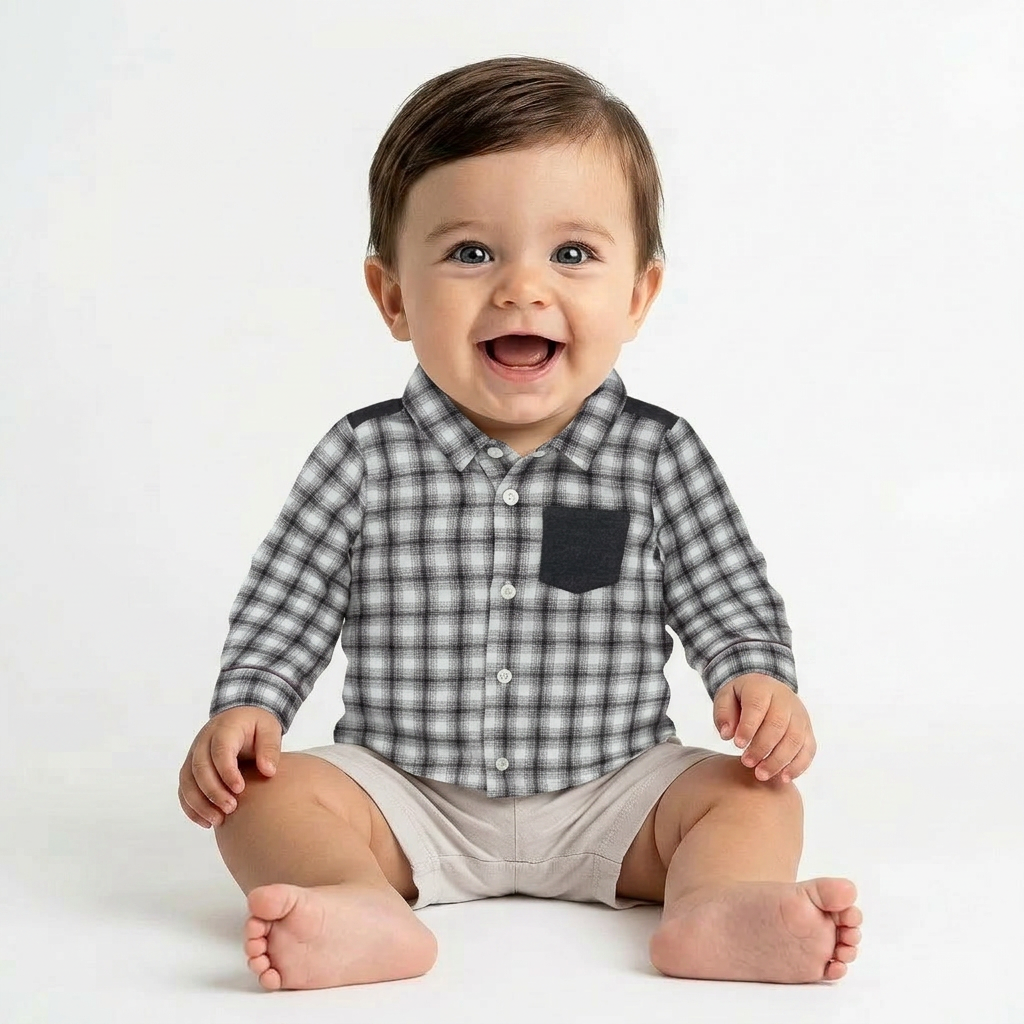 IKKS - CHEMISE - GRIS - 12 MOIS