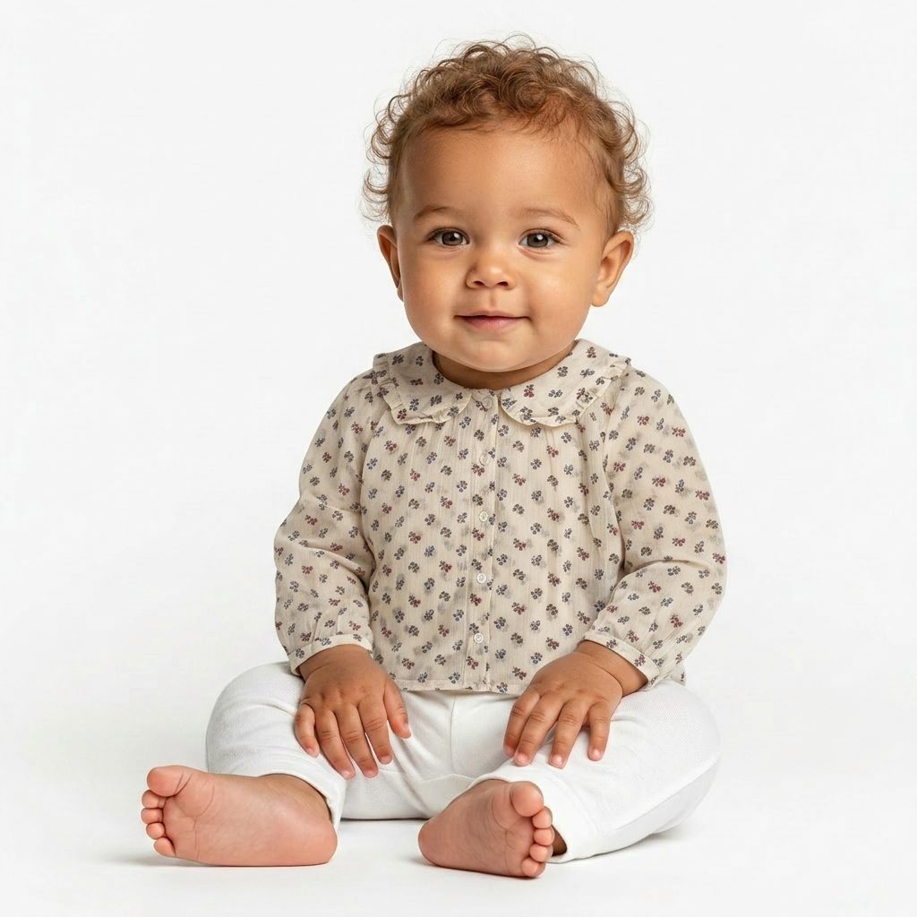EMILE & IDA - CHEMISE - BEIGE - 12 MOIS
