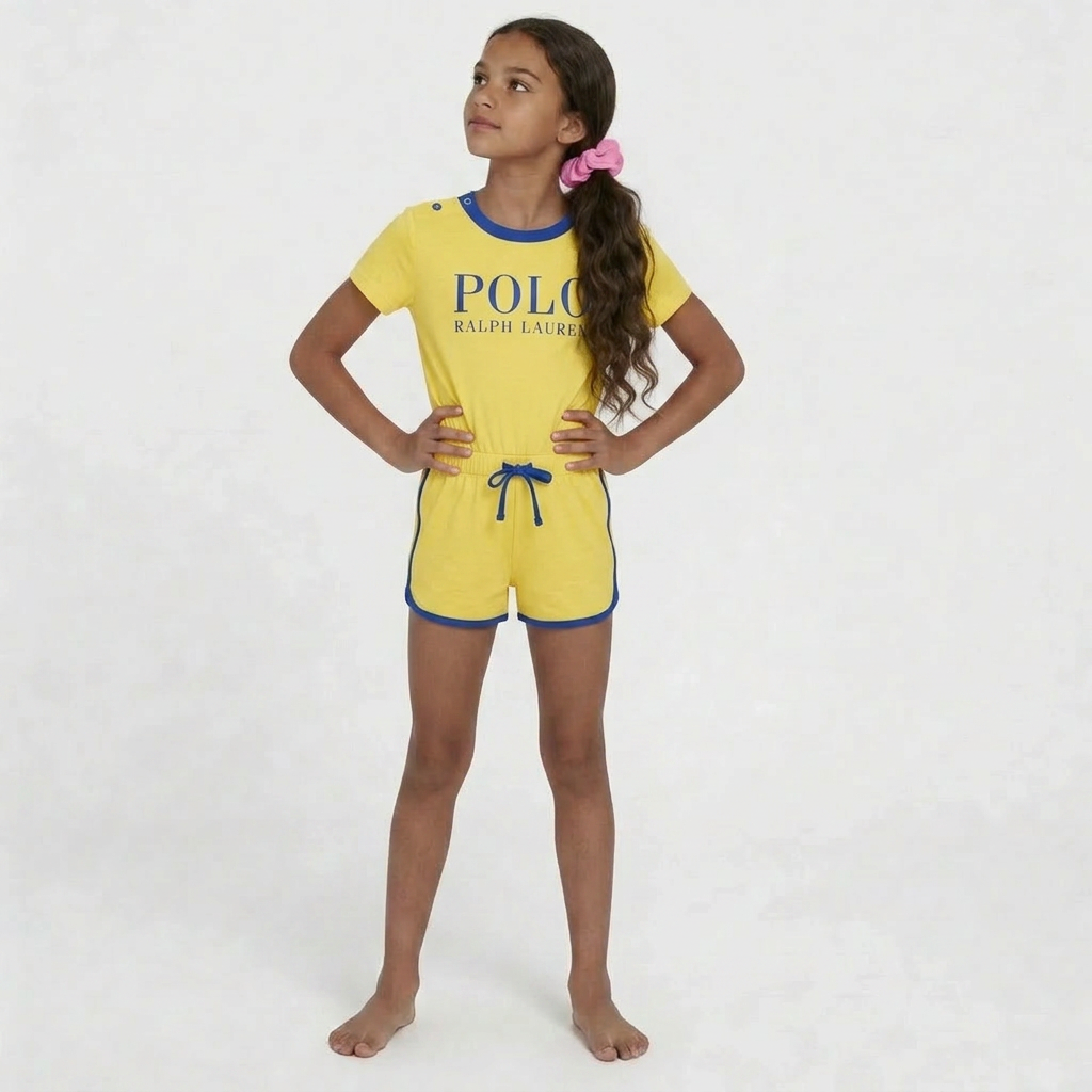 RALPH LAUREN - COMBISHORT - JAUNE - 7 ANS