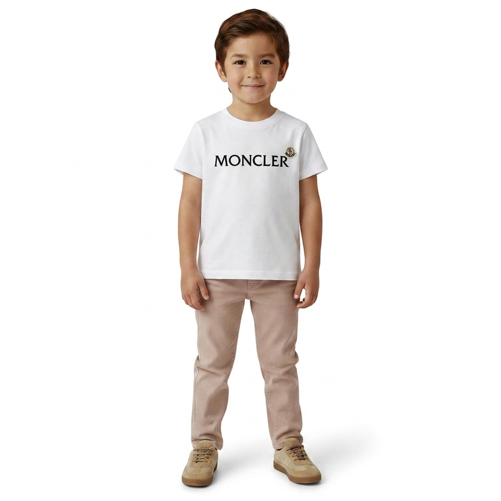 MONCLER - T-SHIRT - BLANC - 6 ANS