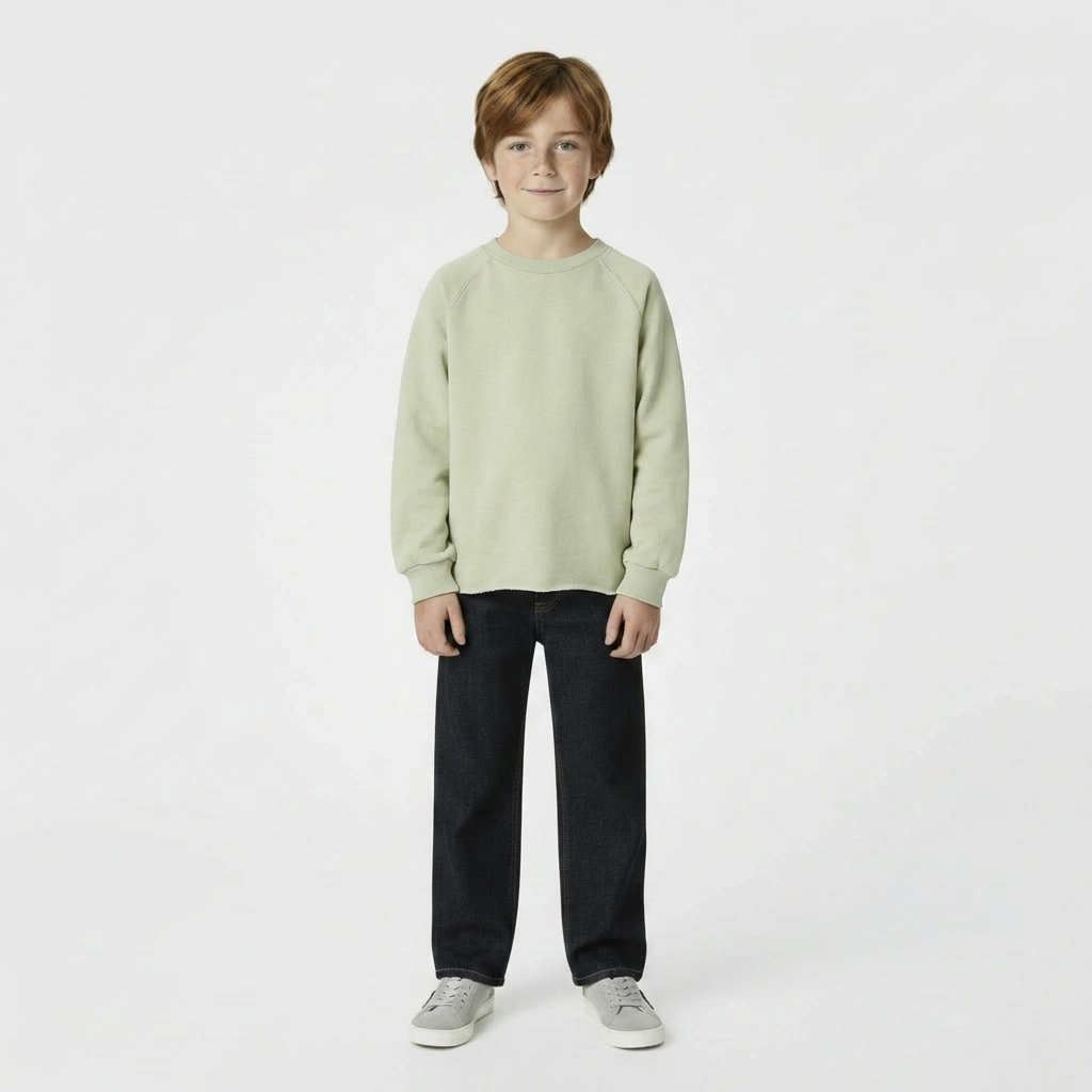 BELLEROSE - SWEAT - BEIGE, VERT - 8 ANS