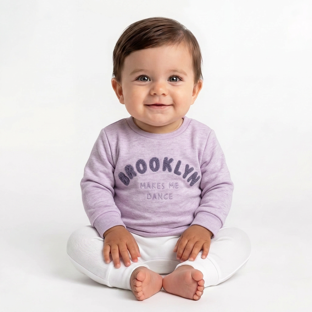 IKKS - Sweat violet avec broderies - 3 mois