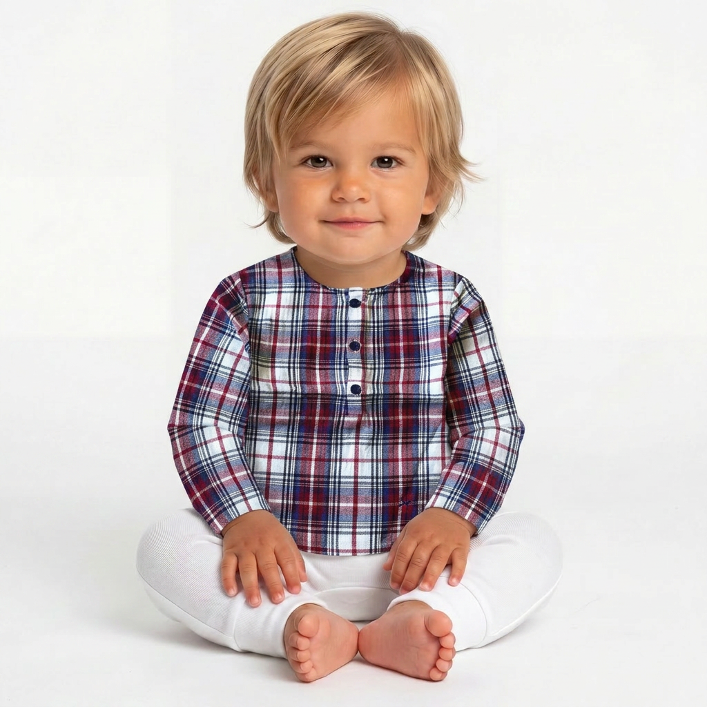 LOUIS LOUISE - CHEMISE - ROUGE, BLEU - 18 MOIS