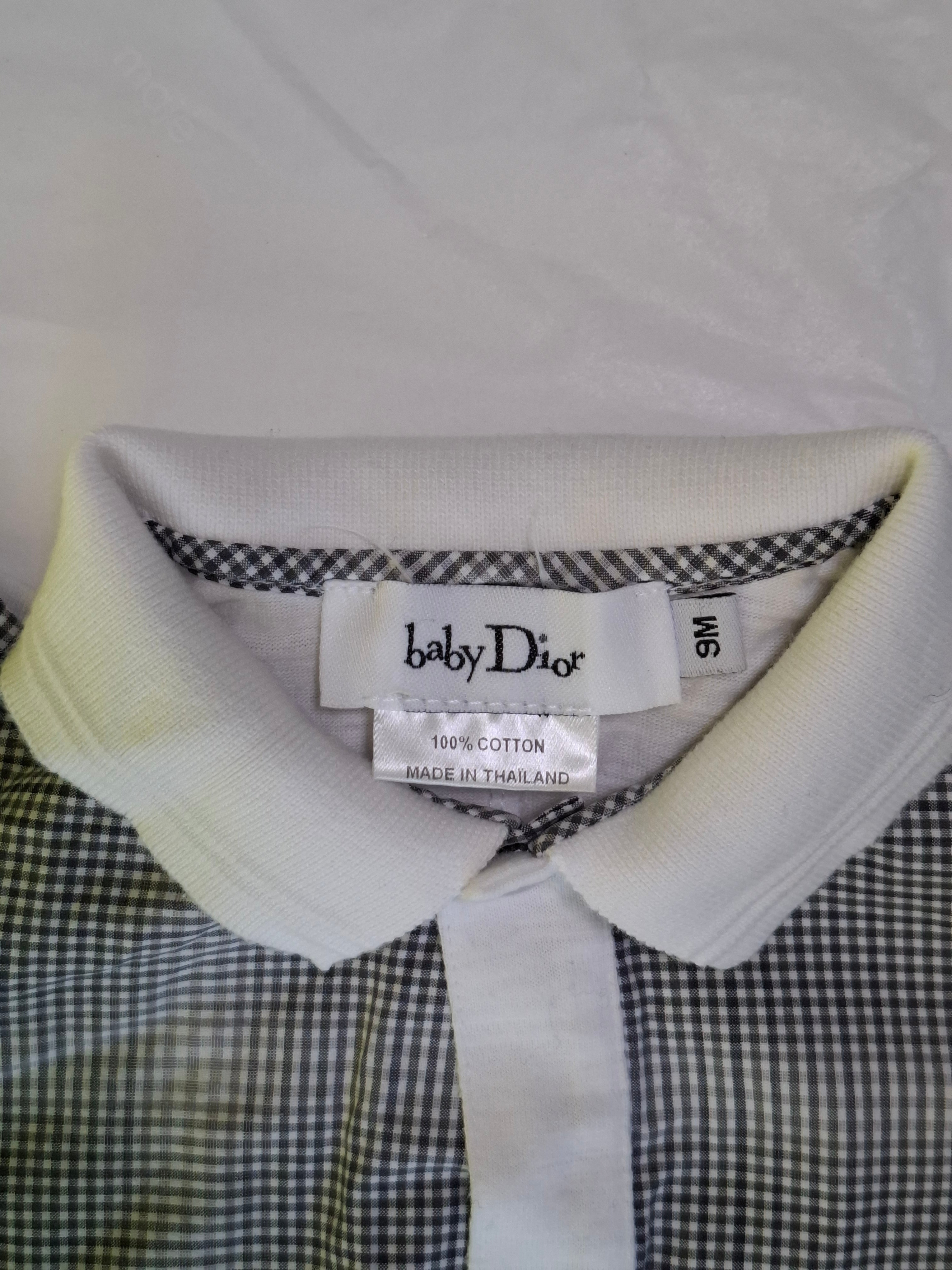 BABY DIOR - COMBISHORT - BLANC, GRIS - 9 MOIS