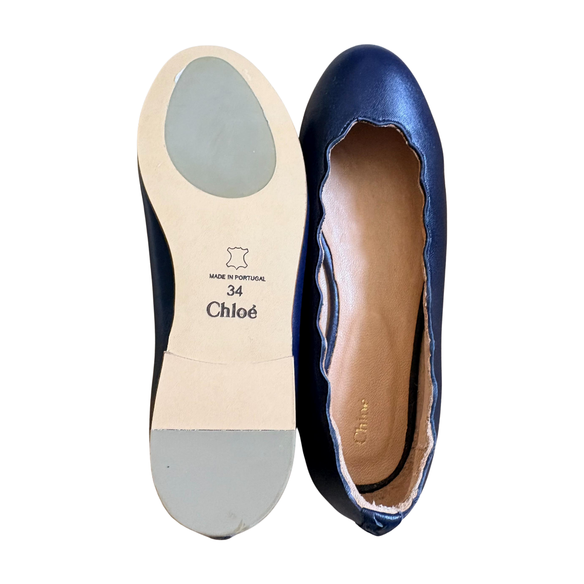 CHLOÉ - BALLERINES - BLEU -  34