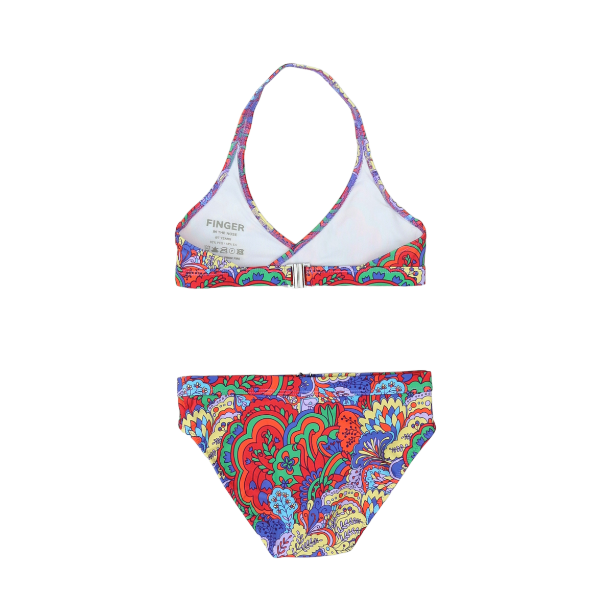 FINGER IN THE NOSE - MAILLOT DE BAIN 2 PIÈCE - ROUGE, MULTICOLORE - 6 ANS