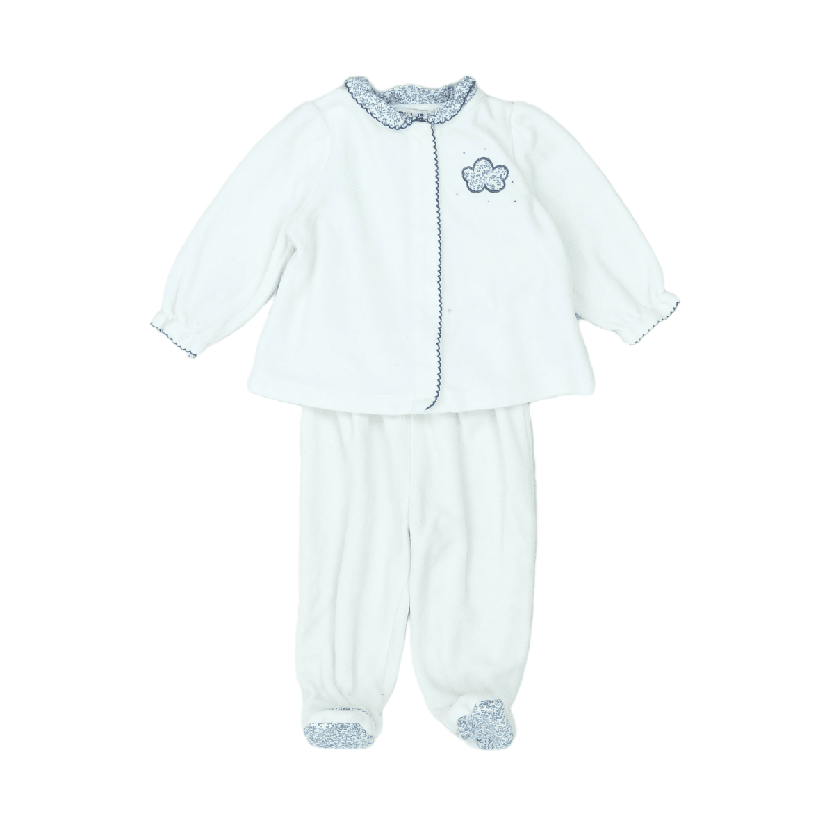 CYRILLUS - PAJAMAS - WHITE - 6 MONTHS