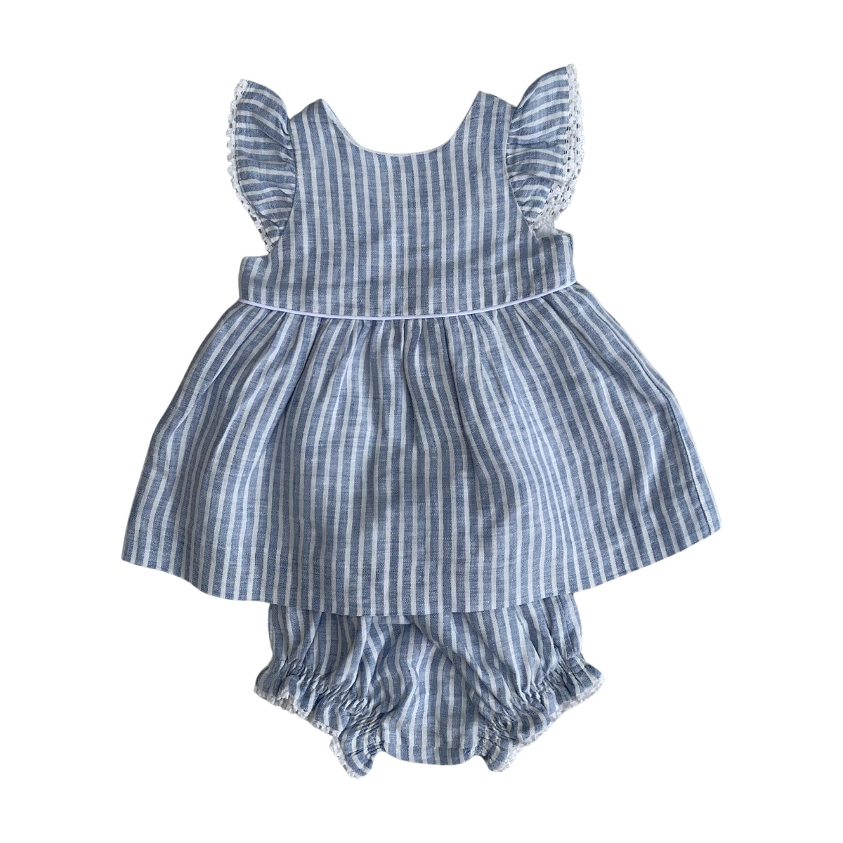 TWIN & CHIC - ROBE - BLANC, BLEU - 3 MOIS