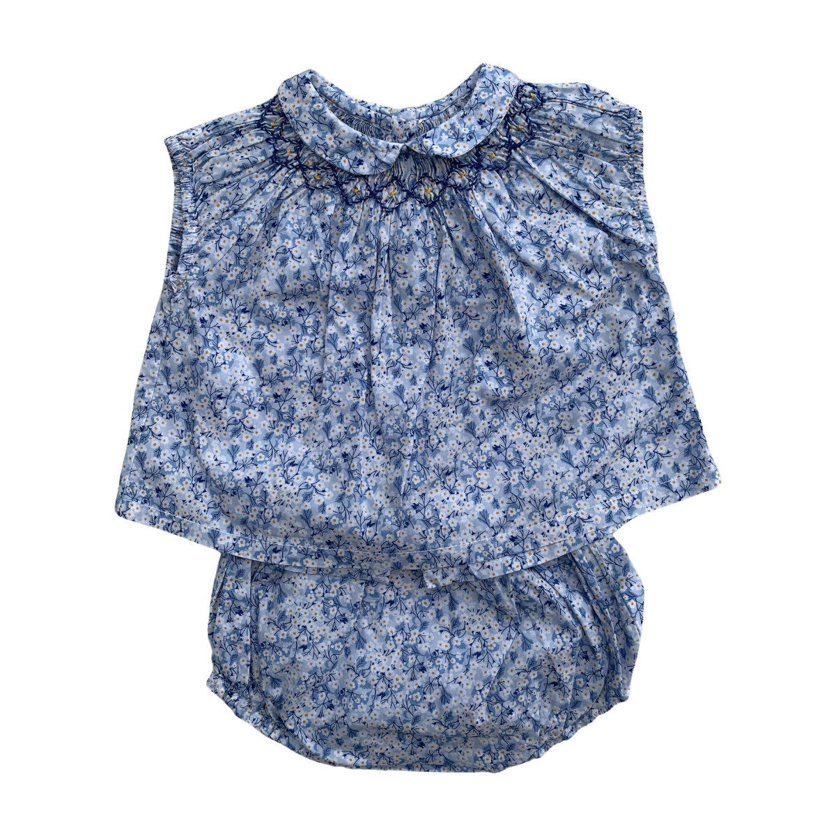 MARIE PUCE - BLOUSEENSEMBLE - BLEU - 6 MOIS
