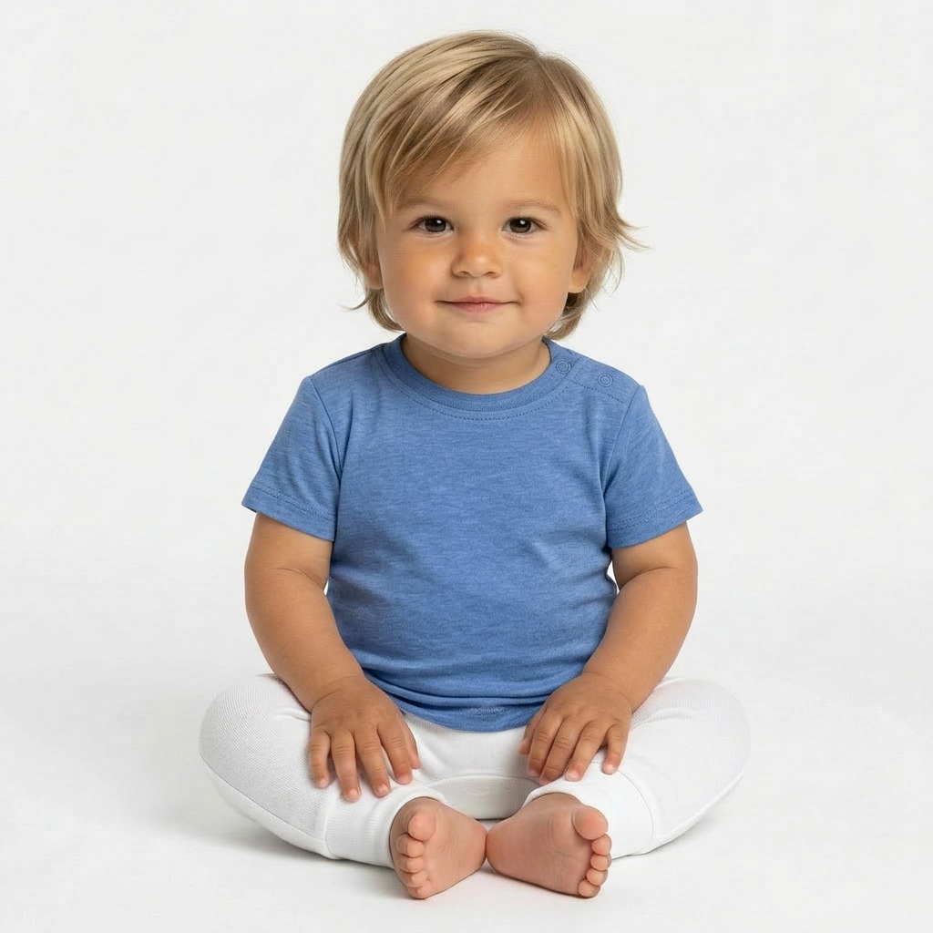 CALVIN KLEIN - T-SHIRT - BLEU - 6 MOIS