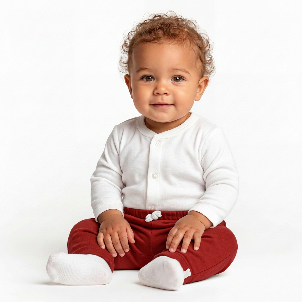 PETIT BATEAU - JOGGING - ROUGE - 6 MOIS