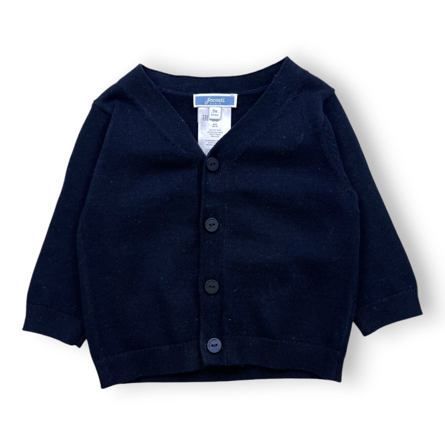 JACADI - CARDIGAN - BLUE - 6 MONTHS