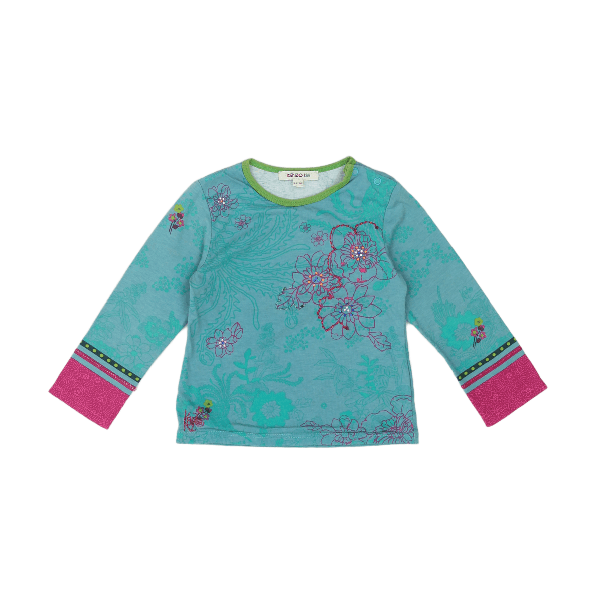 KENZO - T-SHIRT - BLEU - 24 MOIS