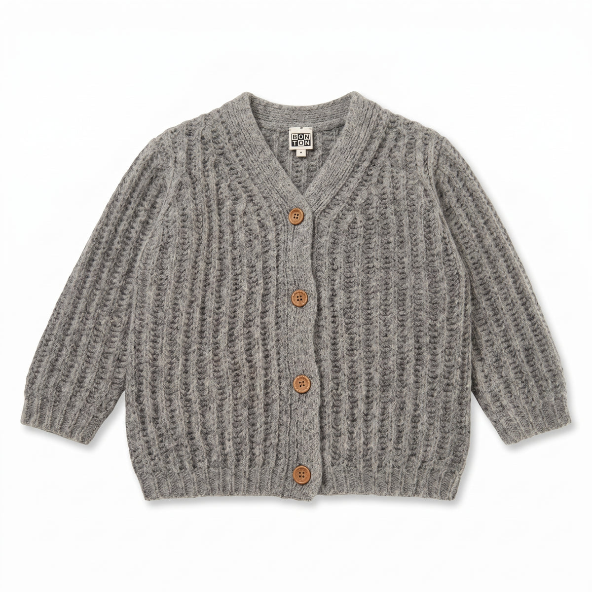 BONTON - CARDIGAN - GRIS - 4 ANS