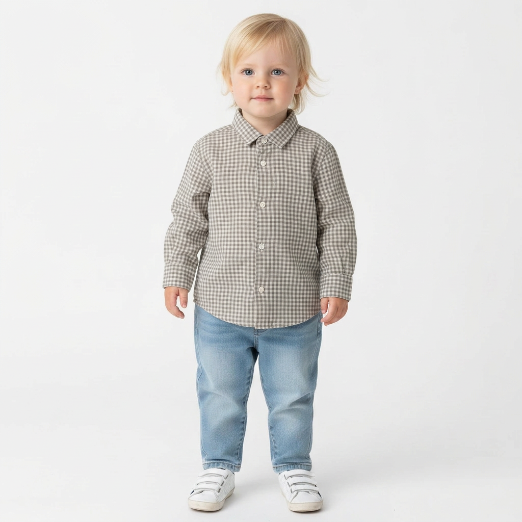 IL GUFO - CHEMISE - GRIS - 24 MOIS