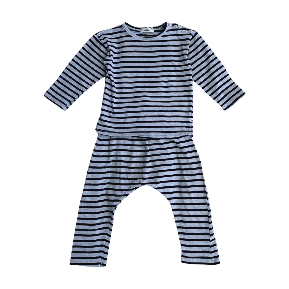 1 + IN THE FAMILY - ENSEMBLE - GRIS, BLEU - 18 MOIS
