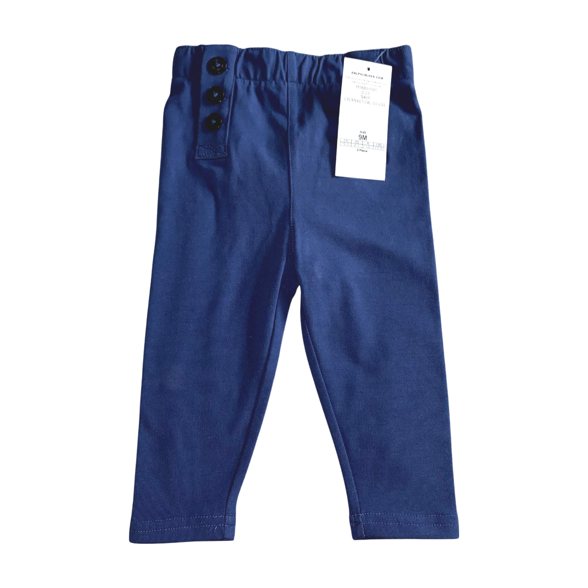 RALPH LAUREN - LEGGING - BLEU - 9 MOIS
