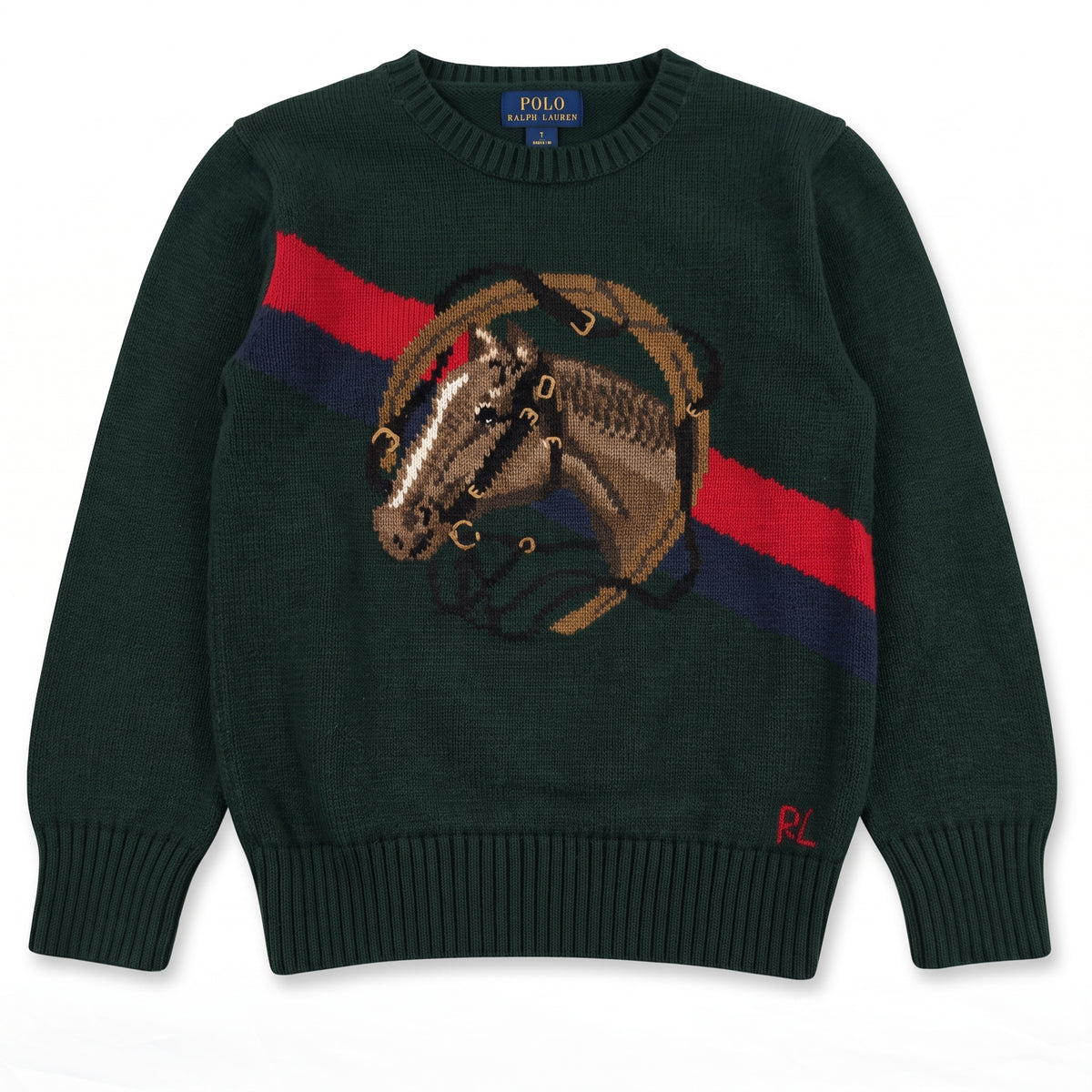 RALPH LAUREN - PULL - VERT - 7 ANS