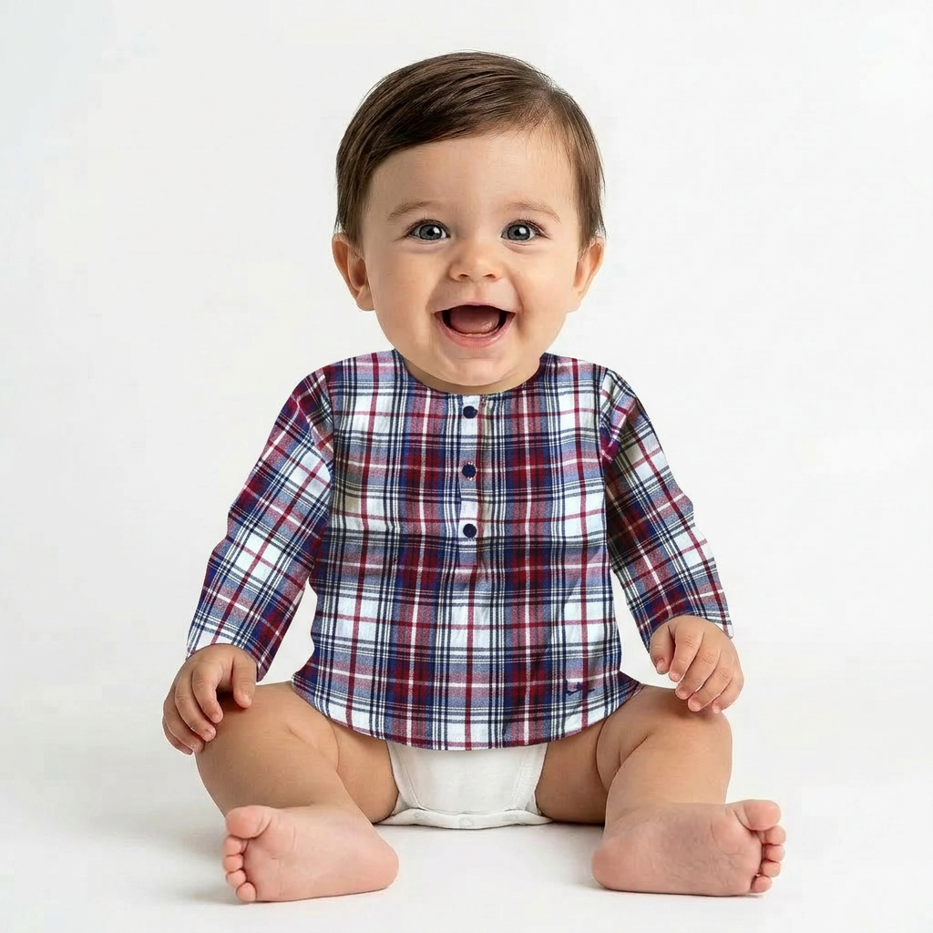 LOUIS LOUISE - CHEMISE - BLEU, ROUGE - 12 MOIS