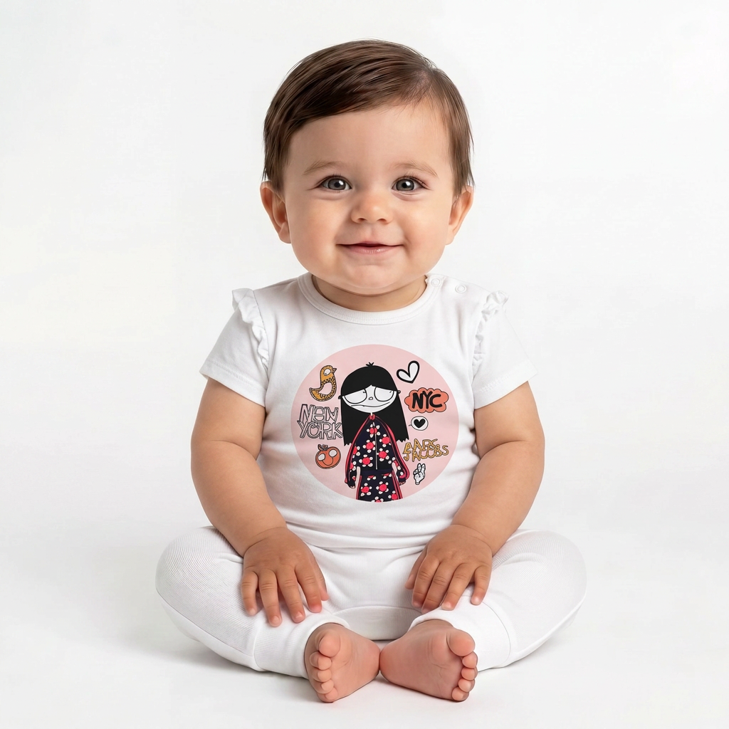 MARC JACOBS - T-shirt blanc avec imprimé - 6 mois