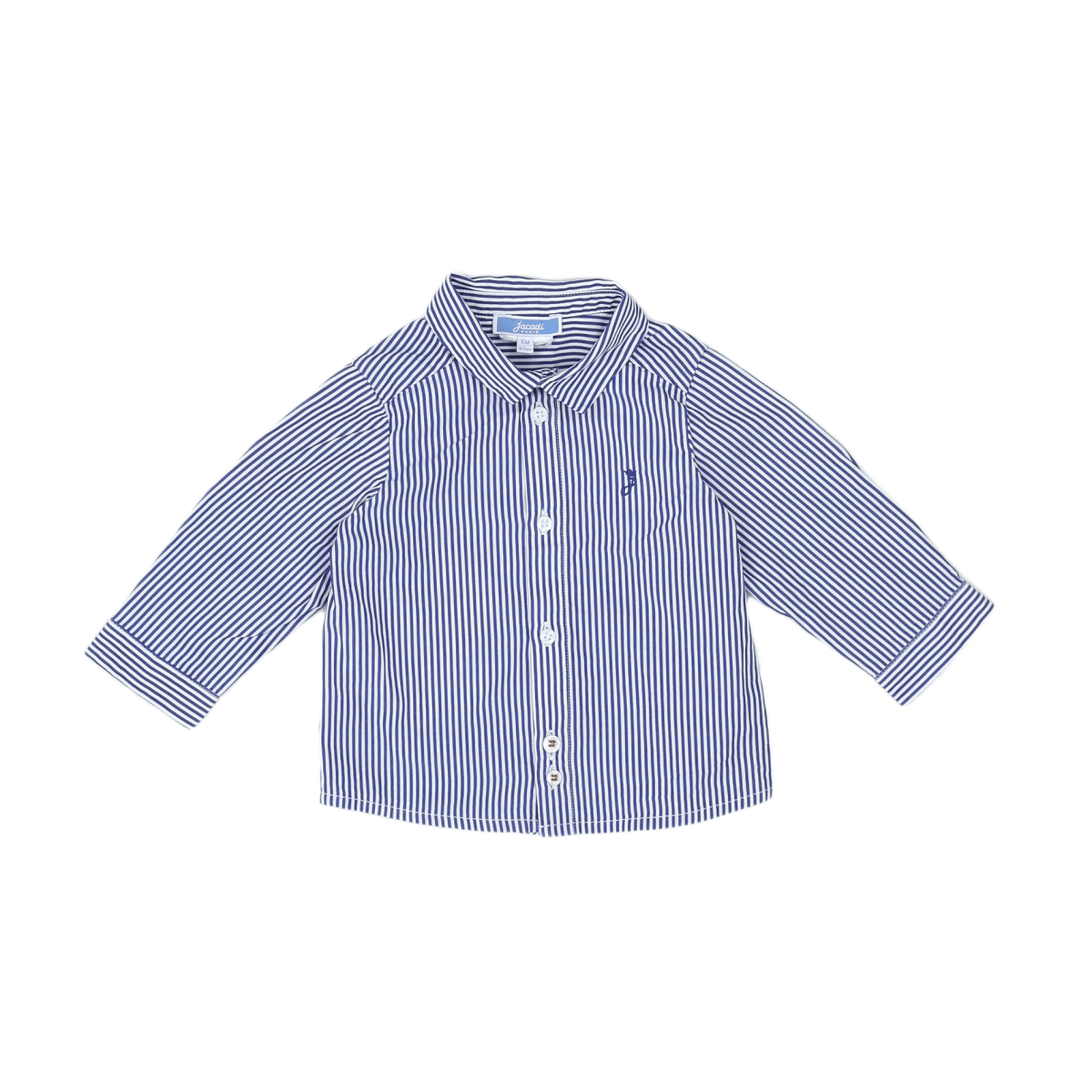 JACADI - HEMD - WEIß, BLAU - 6 MONATE