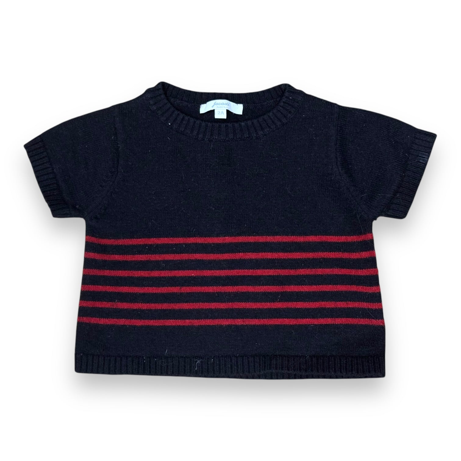 JACADI - PULLOVER - BLAU, ROT - 24 MONATE
