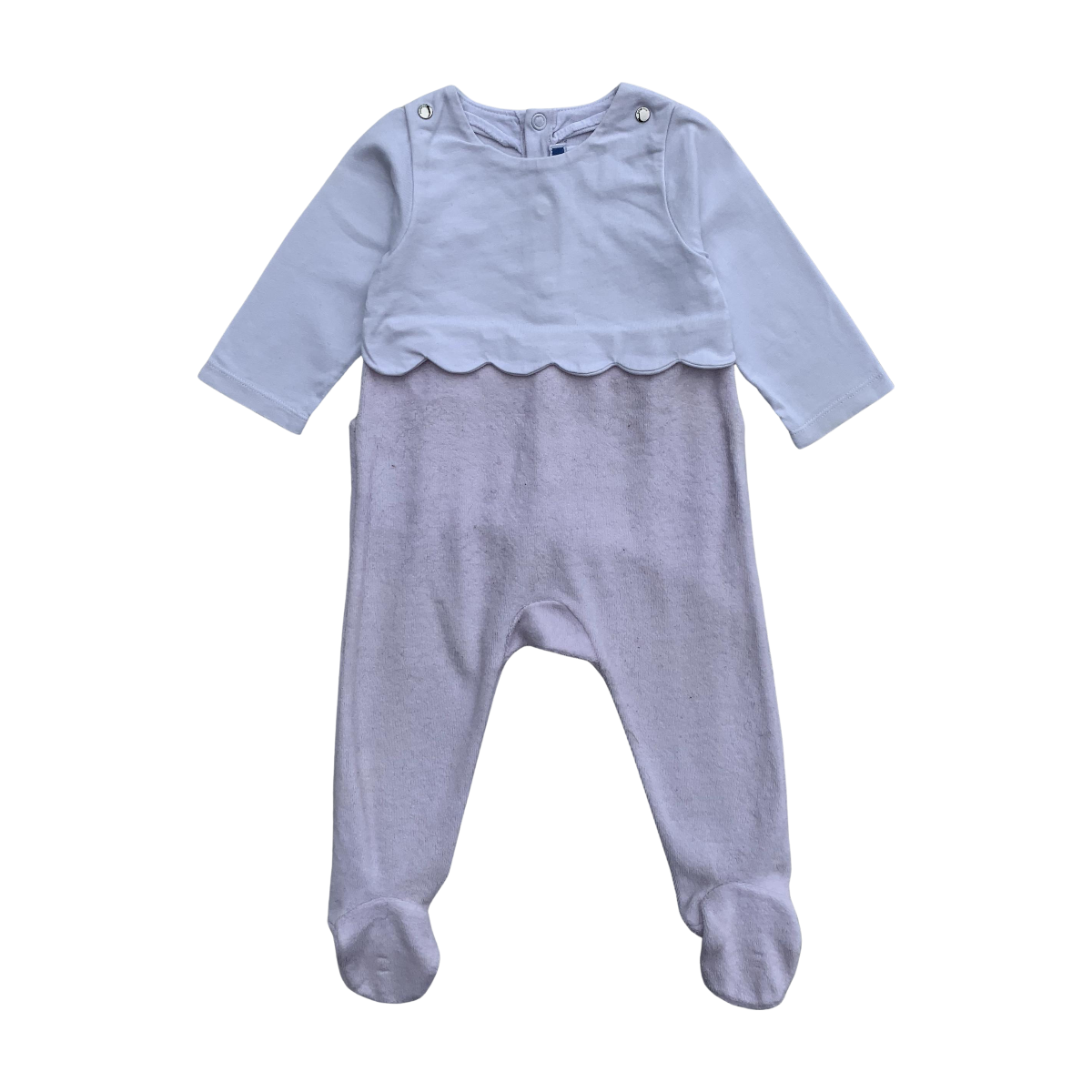 JACADI - PYJAMA - ROSE, BLANC - 6 MOIS