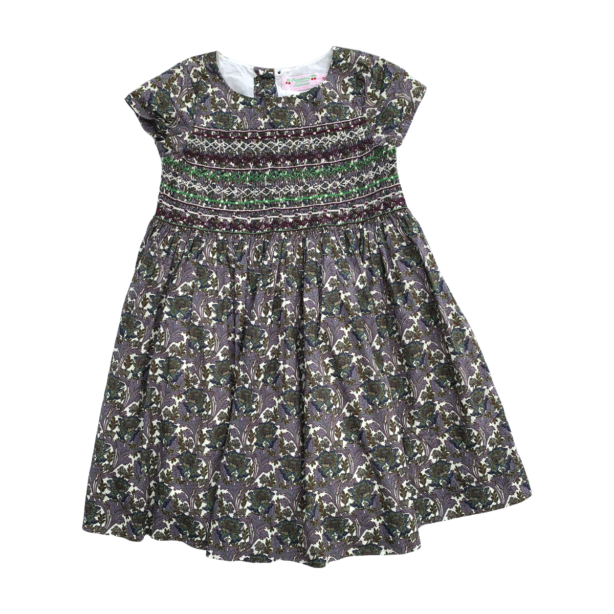 BONPOINT - ROBE - VIOLET, VERT - 8 ANS