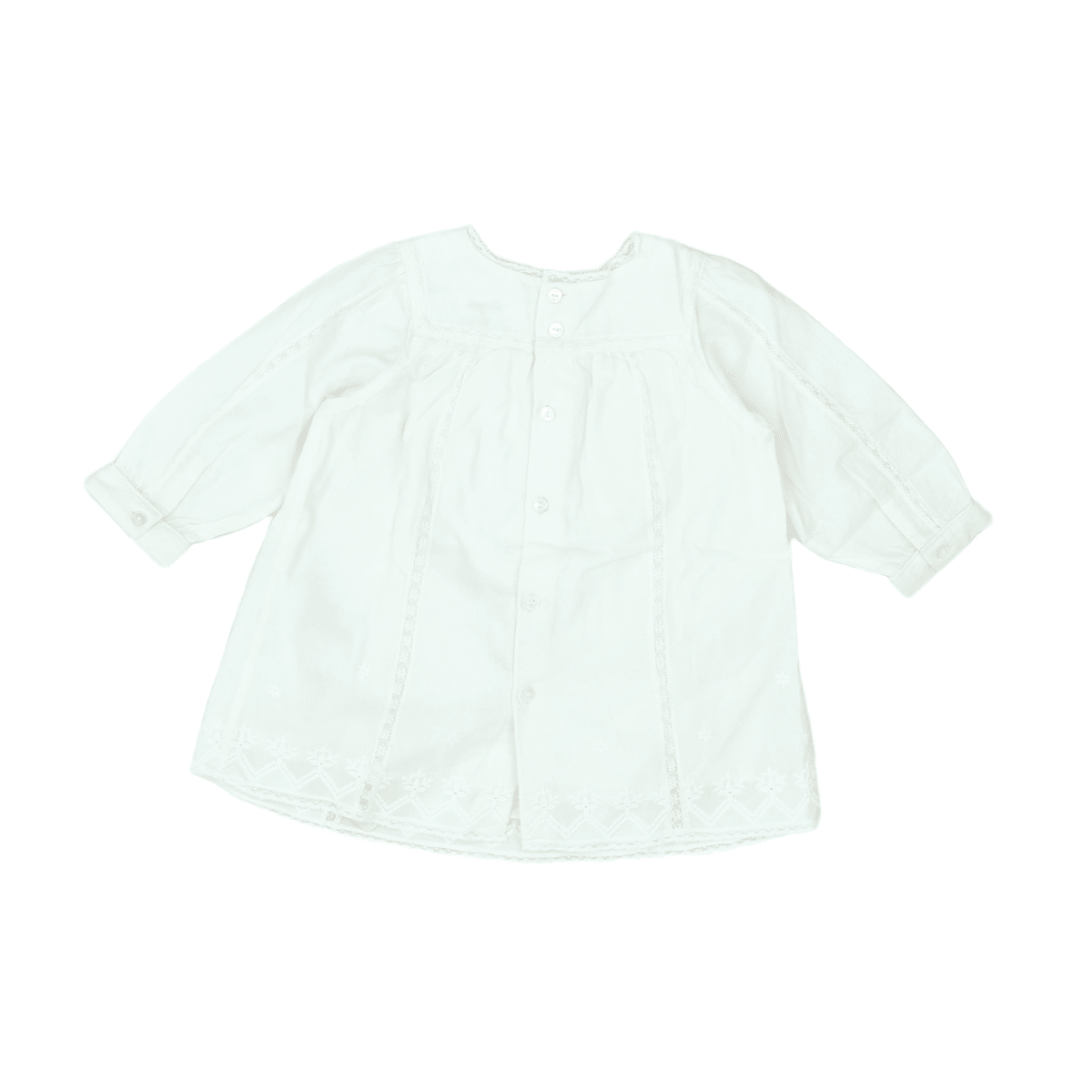 BONPOINT - DRESS - WHITE - 6 MONTHS