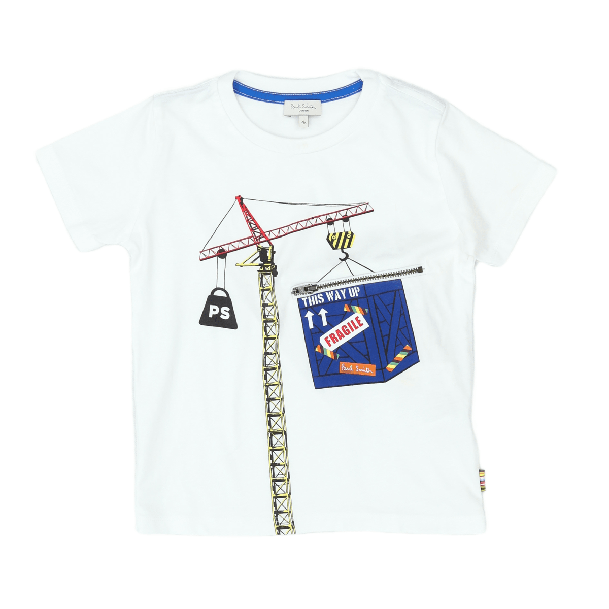PAUL SMITH - T-SHIRT - BLANC - 4 ANS