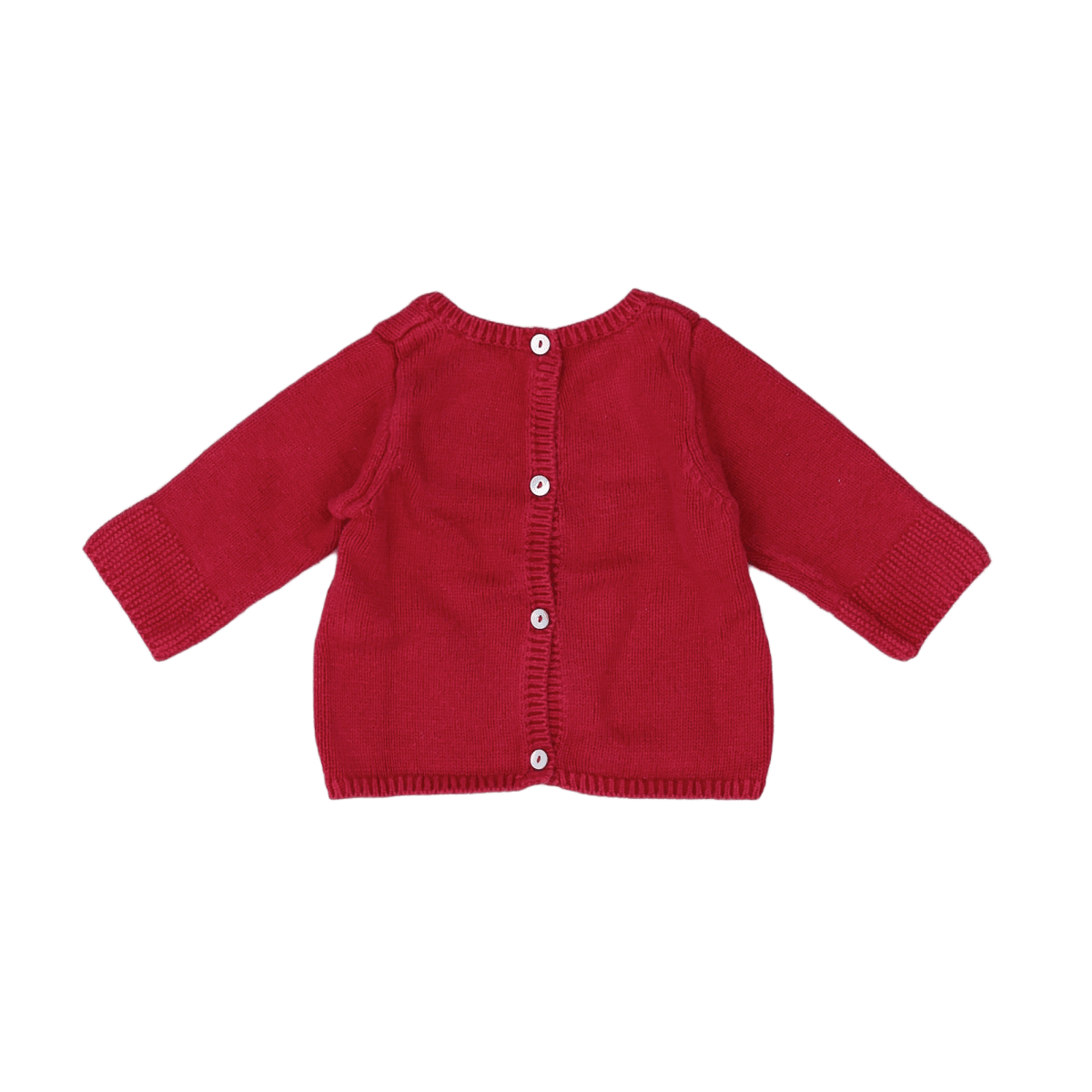JACADI - SWEATER - RED - 3 MONTHS