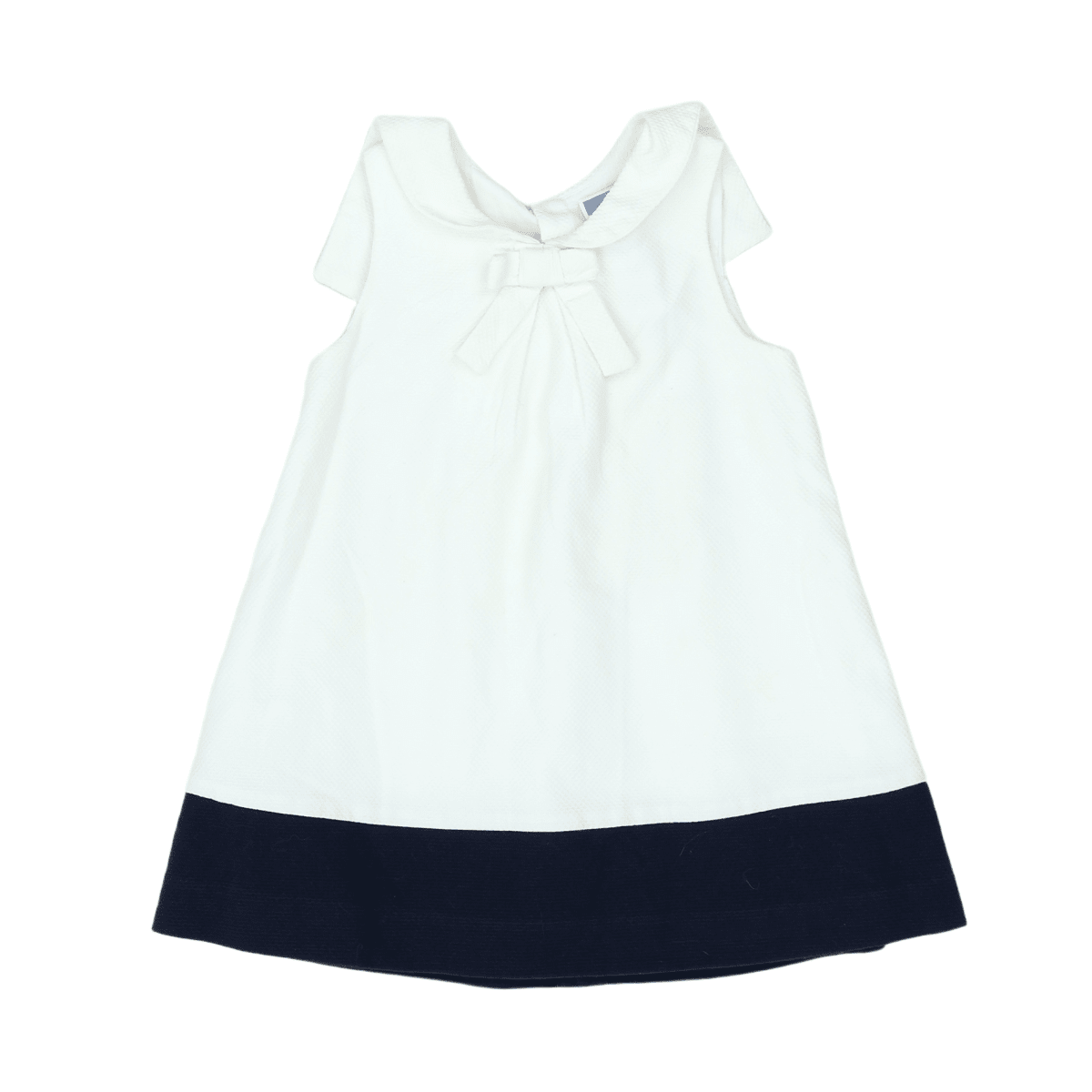 JACADI - DRESS - WHITE, BLUE - 24 MONTHS