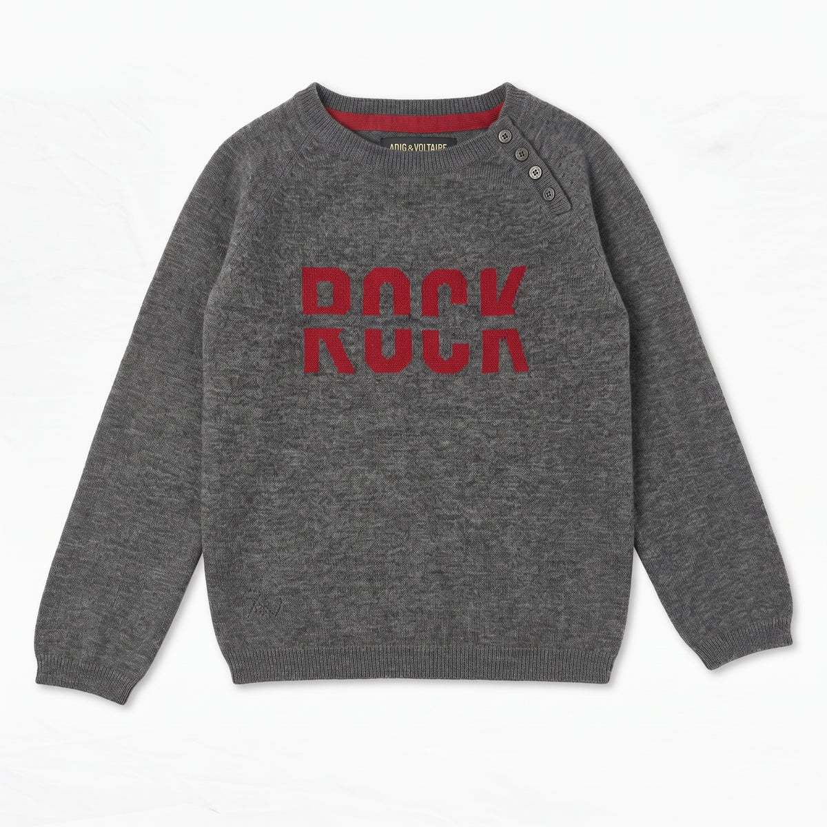 ZADIG & VOLTAIRE - PULL - GRIS - 3 ANS