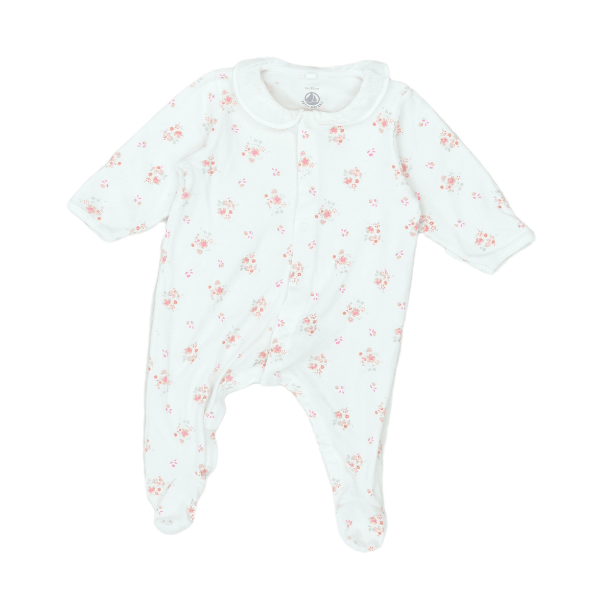 LITTLE BOAT - PAJAMAS - WHITE, PINK - 3 MONTHS