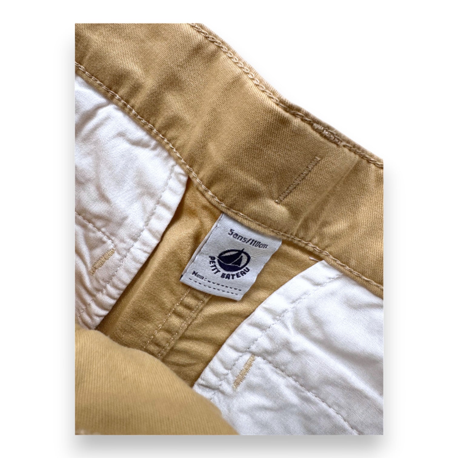 PETIT BATEAU - BERMUDA - BEIGE - 5 ANS