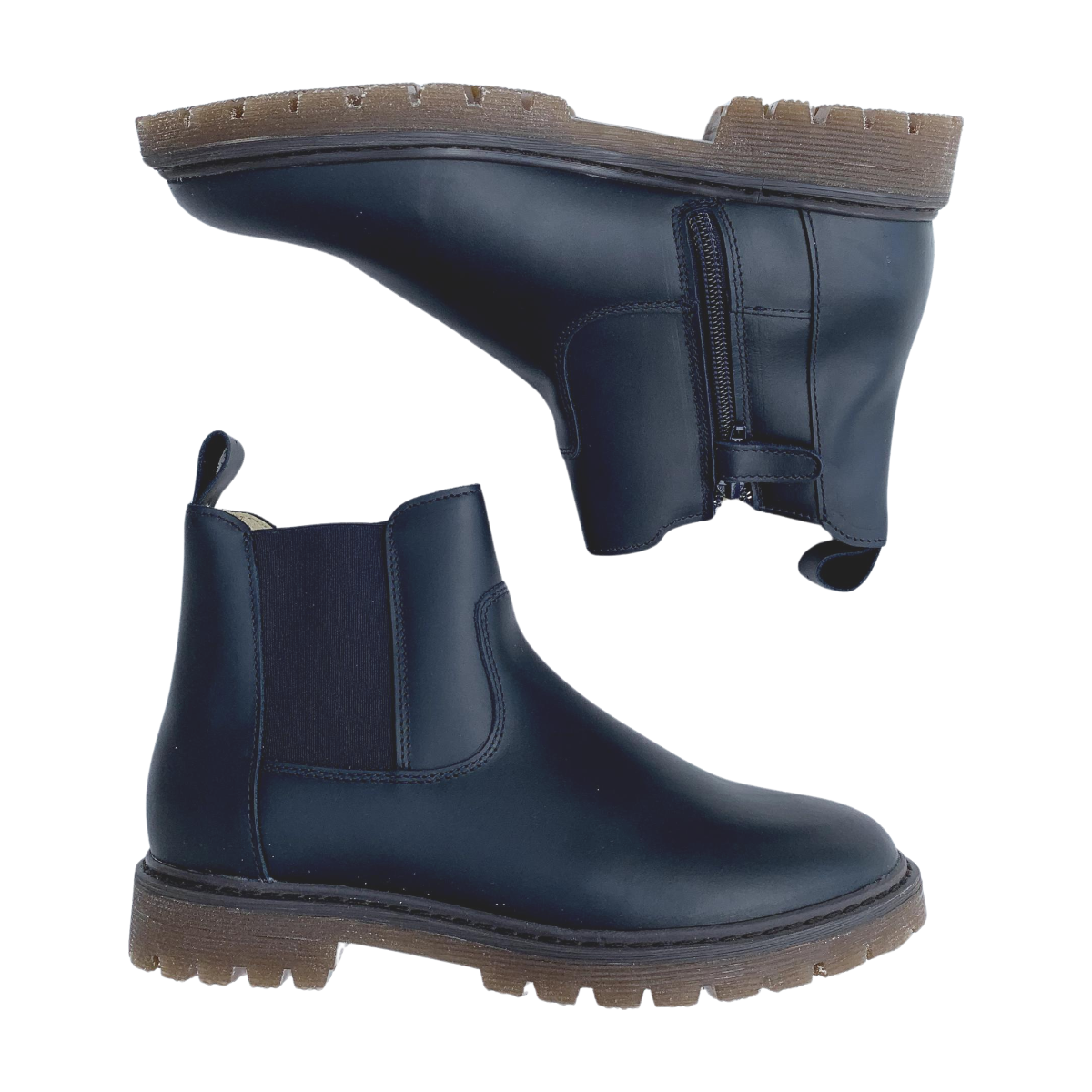 JACADI - BOTTINES - BLEU, NOIR -  35