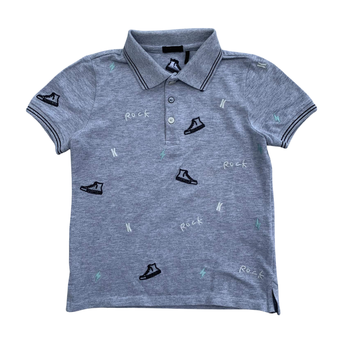IKKS - POLO - GRIS - 5 ANS