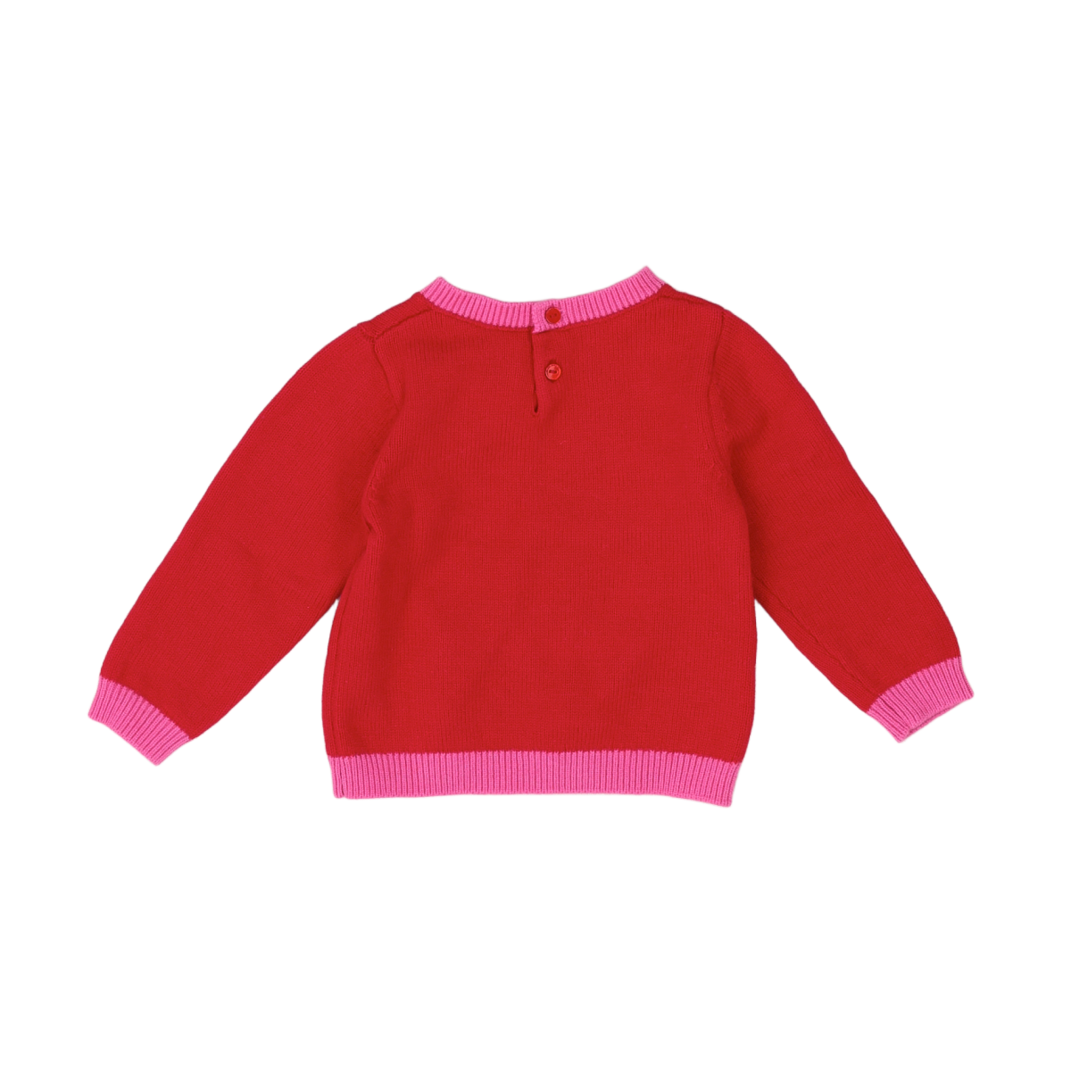 JACADI - PULL - ROUGE, ROSE - 18 MOIS
