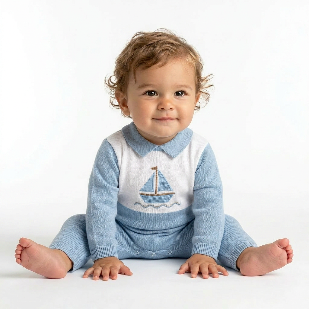 BIMBALO - COMBINAISON - BLANC, BLEU - 18 MOIS