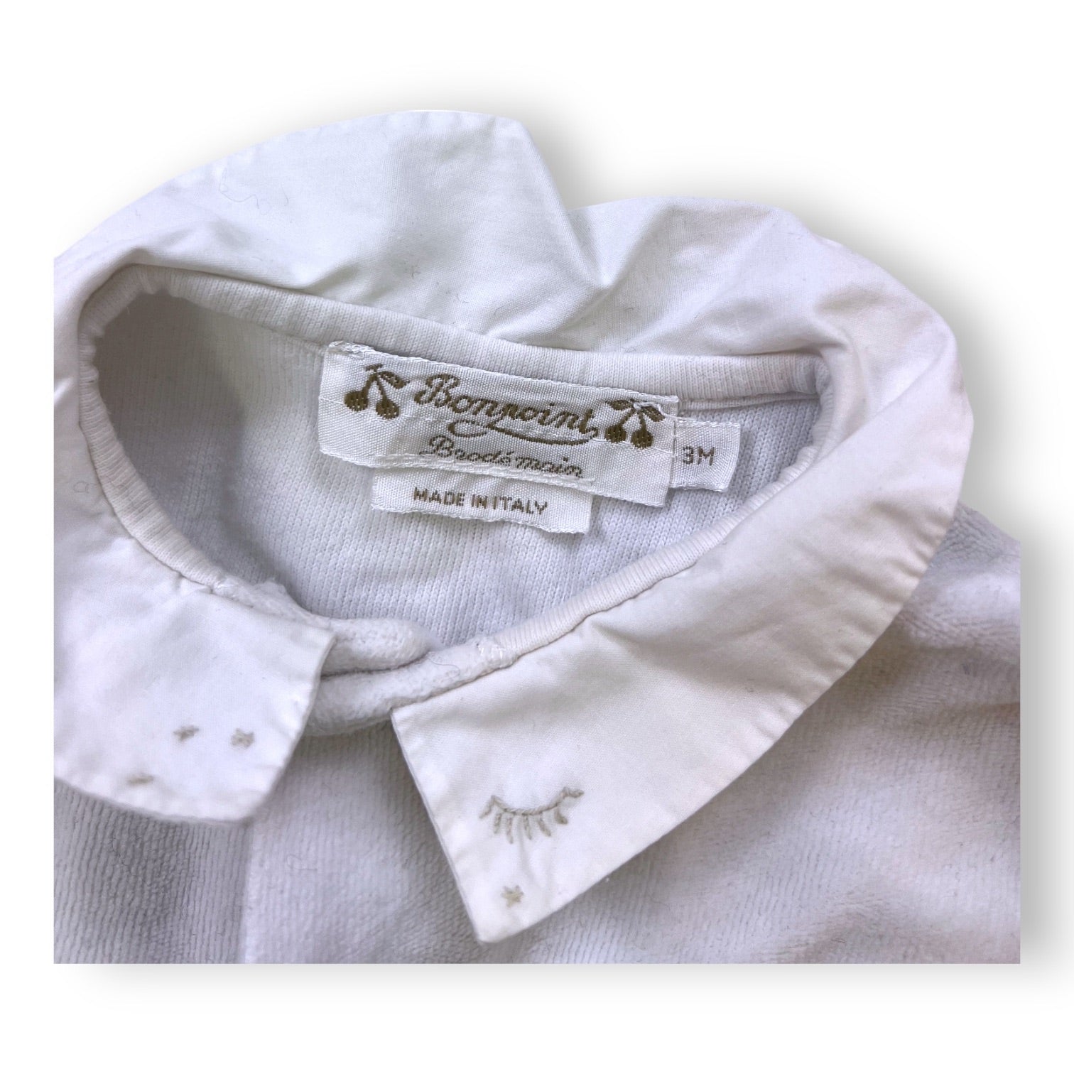 BONPOINT - PAJAMAS - WHITE - 3 MONTHS