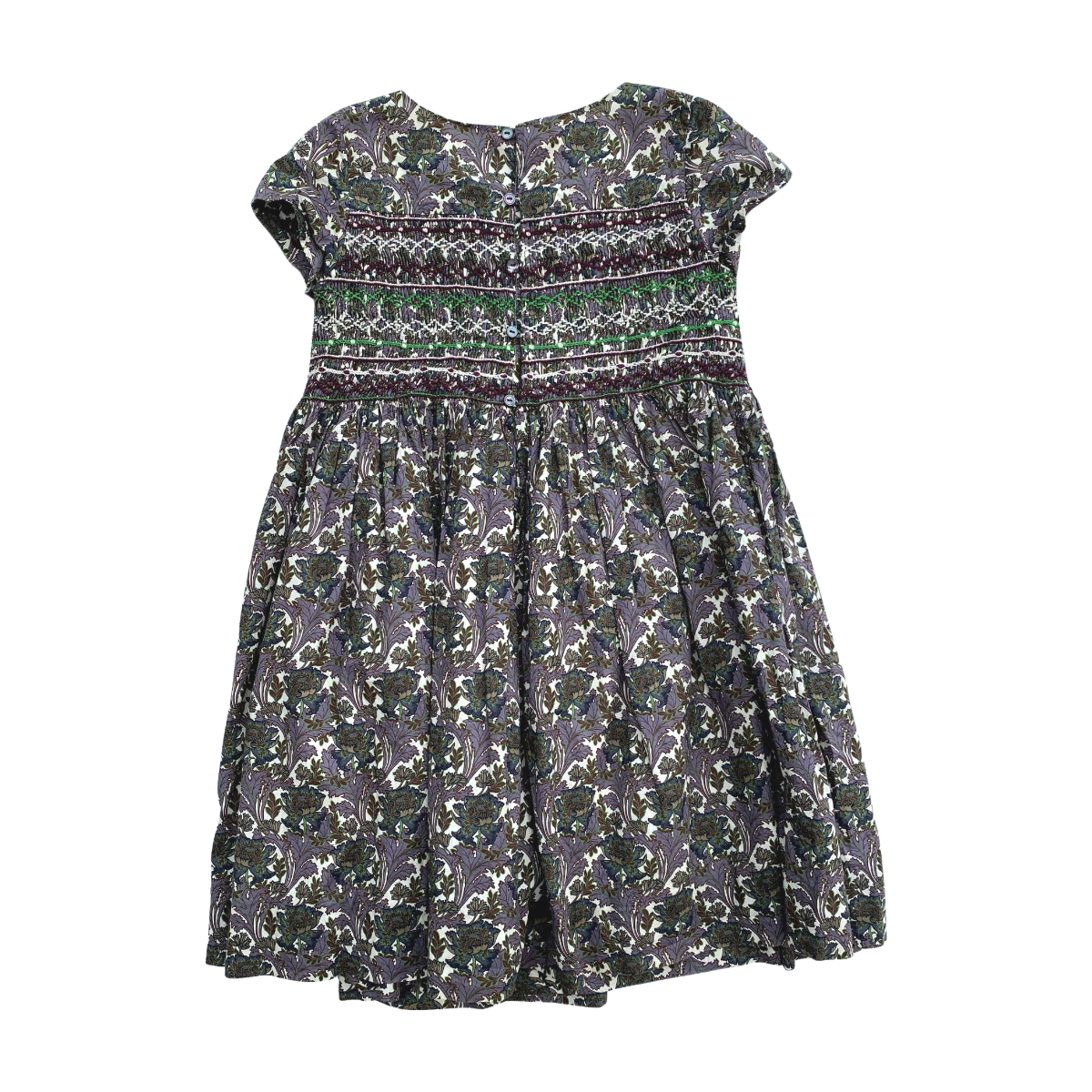 BONPOINT - ROBE - VIOLET, VERT - 8 ANS