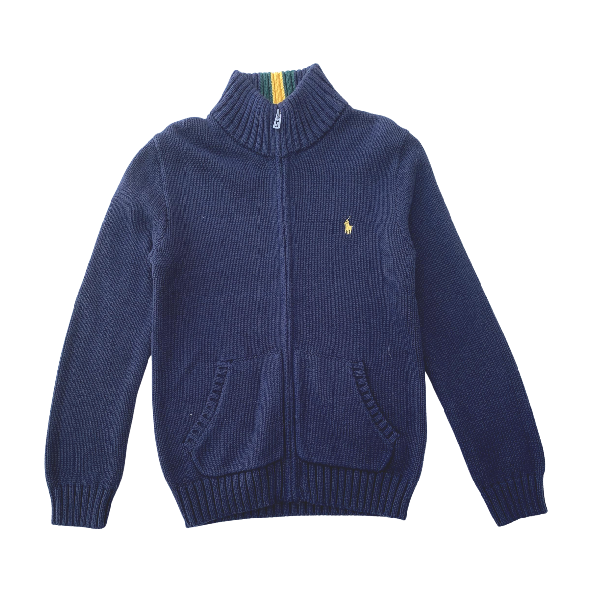 RALPH LAUREN - CARDIGAN - BLEU - 8 ANS