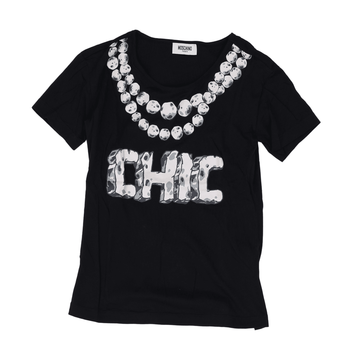 MOSCHINO - T-SHIRT - NOIR, GRIS - 12 ANS