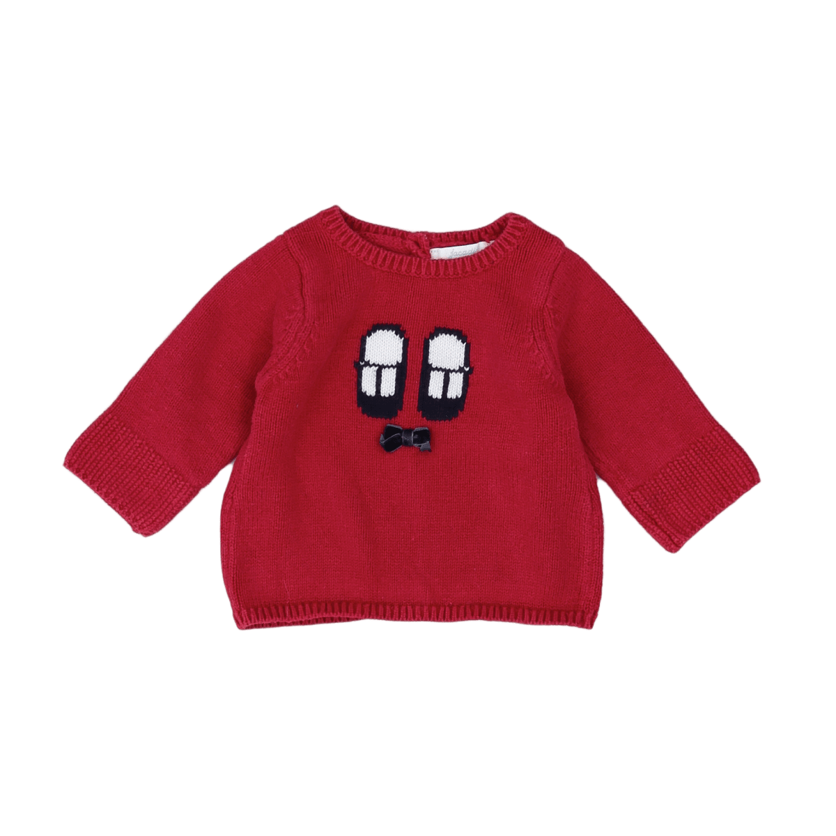 JACADI - SWEATER - RED - 3 MONTHS