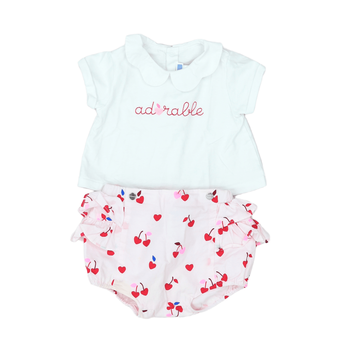 JACADI - ENSEMBLE - BLANC, ROUGE - 6 MOIS